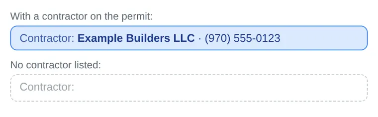 Contractor box, filled and empty